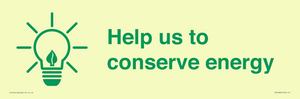 Help us to conserve energy 